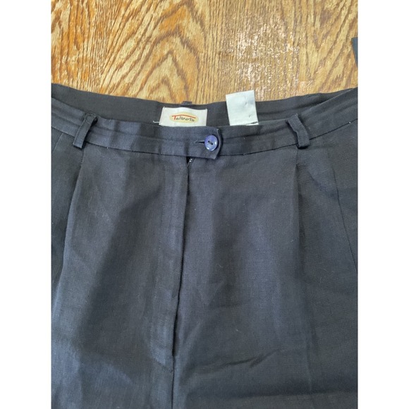 Talbots‎ Irish Linen Pants Pleated Front Career Dress Black Size 16 - Picture 3 of 10